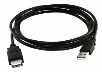 Кабель USB (EXPLOYD EX-K-1400 Кабель USB 2.0 AM - AF 2.0M чёрный)