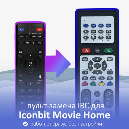 Пульт-замена для Iconbit Movie Home (PC-0037W) тв приставка iconbit movie quatra pc 0042w