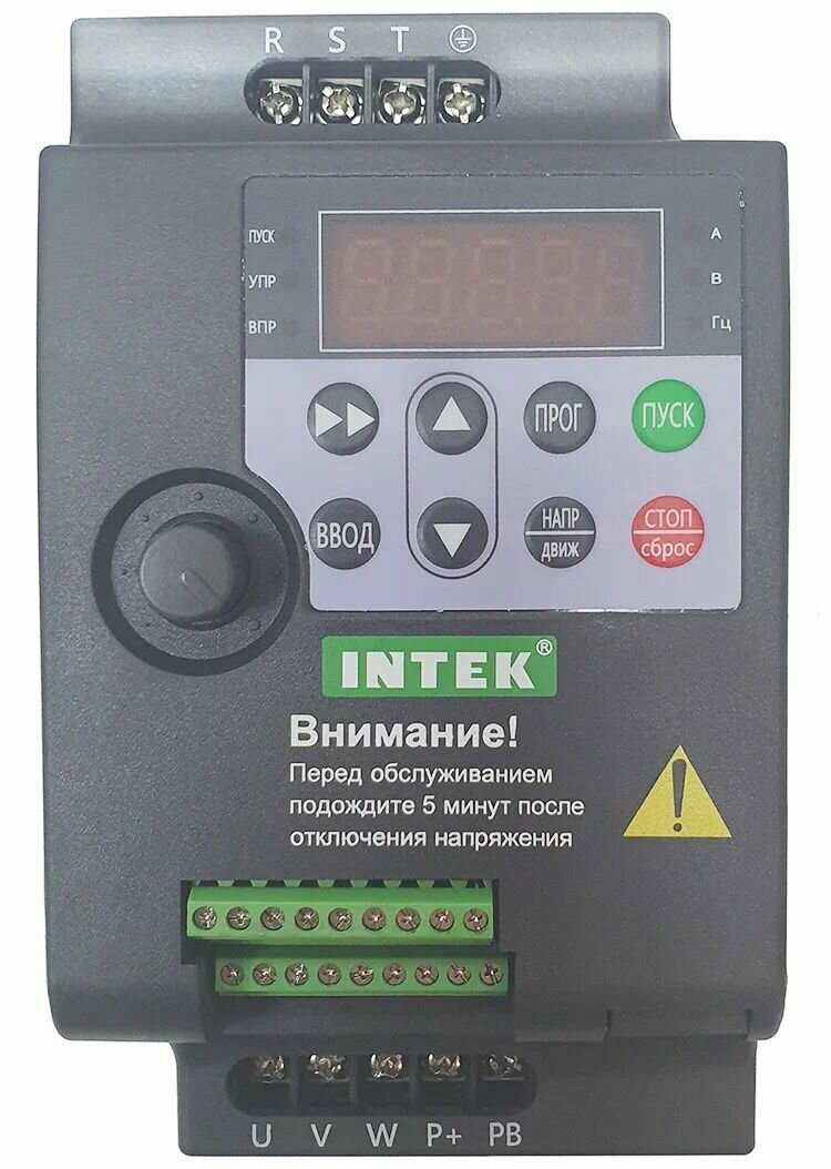 Частотный преобразователь 04 кВт 4A INTEK 220В Вход 1 Фаза Выход 3 Фазы 220В