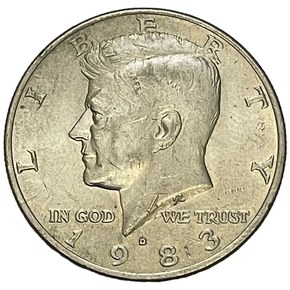 США 50 центов (1/2 доллара) 1983 г. (Полдоллара Кеннеди) (D)