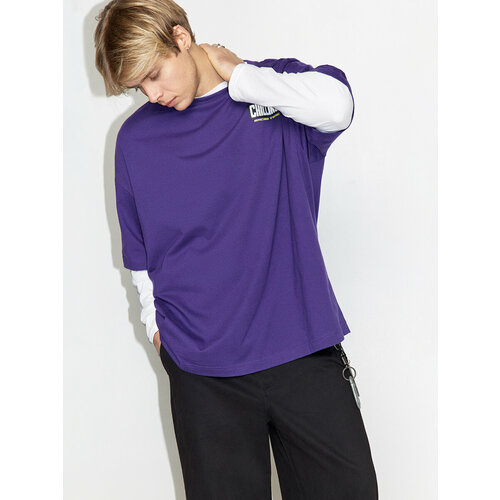 фото Футболка befree, размер l, фиолетовый