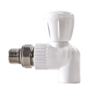 Кран шаровой полипропилен для радиатора d-20*1/2 с амер. угловой РВК (6/30)