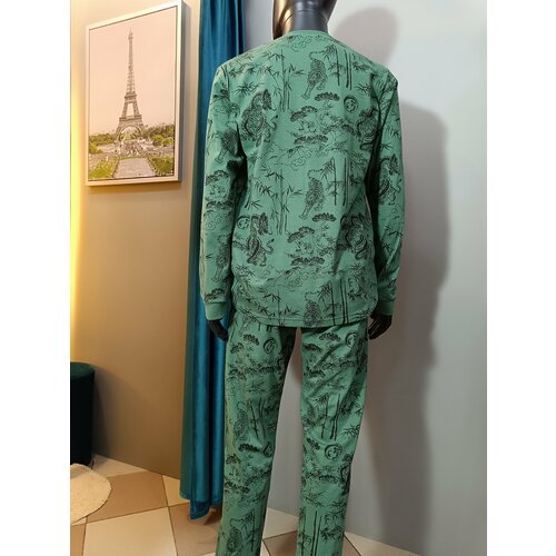 Пижама , размер 50-52, зеленый