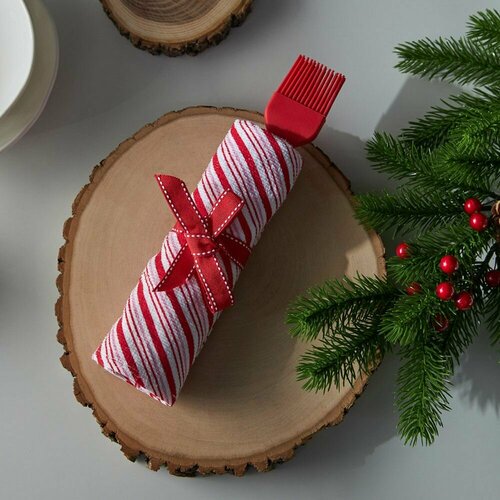 Полотенце кухонное с кисточкой, 100% хлопок 38х64см, силикон 25х4см Винтер