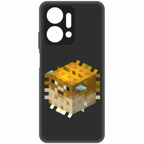 Чехол-накладка Krutoff Soft Case Minecraft-Иглобрюх для Honor X7a Plus черный чехол накладка krutoff soft case minecraft алекс для honor x7a plus черный