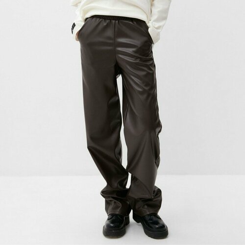 фото Брюки mist, размер 48, коричневый, серый