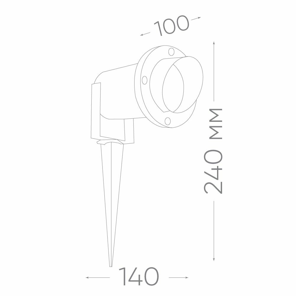 Светильник светодиодный стационарный для наружного освещения, 7W 230V MR16/GU10, SP3736 арт. 11860