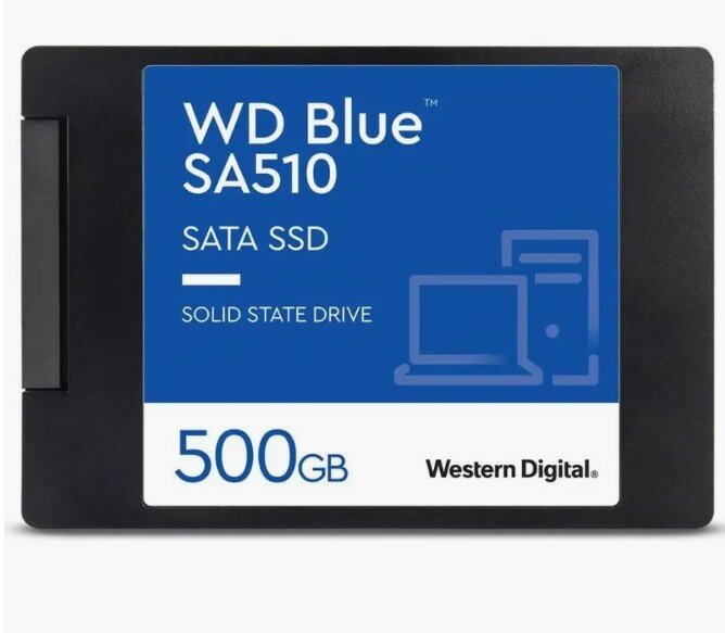 Твердотельный накопитель Western Digital WD Blue SA510 SATA 500 ГБ SATA WDS500G3B0A