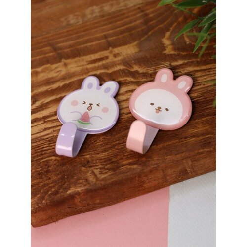 Крючок на липучке Rabbit 2шт mix color 260₽