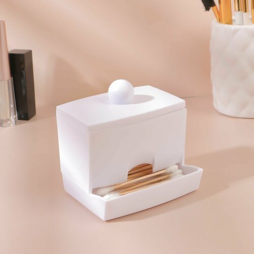 Органайзер для хранения ватных дисков с крышкой 438₽