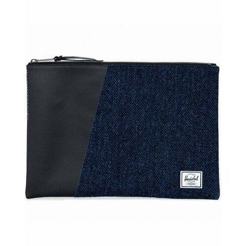 фото Сумка клатч herschel, фактура тиснение, черный, серый