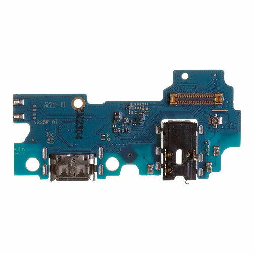 Нижняя плата (шлейф) с разъемом зарядки, разъём гарнитуры и микрофоном для Samsung Galaxy A22 SM-A225 (Premium) нижняя плата шлейф с разъемом зарядки разъём гарнитуры и микрофоном для samsung galaxy a20s sm a207 premium