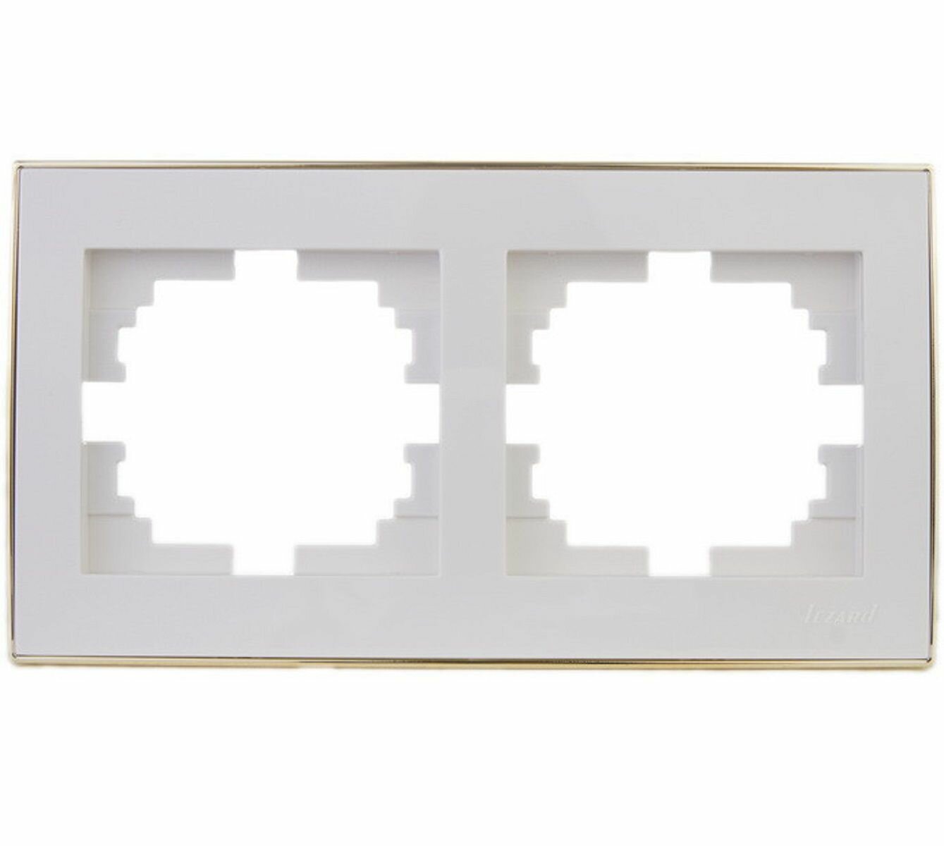 фото Рамка 2-мест. горизонт. бел. RAIN LEZARD