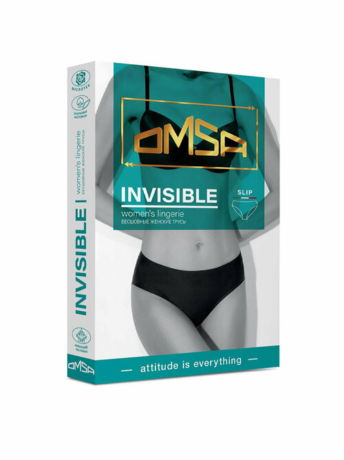 Трусы Omsa Invisible slip, размер 42=XS, черный