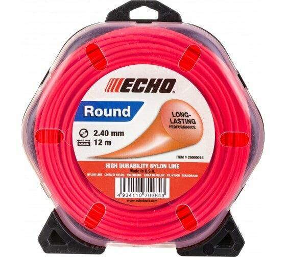 Леска / корд для триммера круг ECHO Round Line / 2,4 мм*12 м