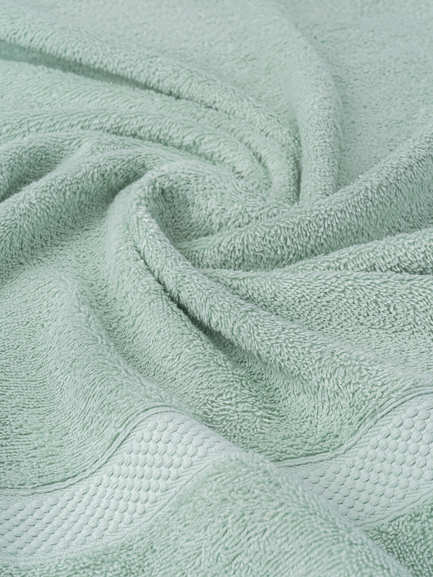 Полотенце банное махровое 50х90 Miranda Soft, Мятный - фотография № 7