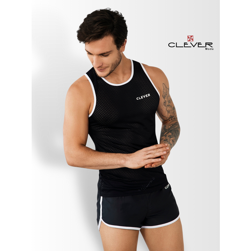 фото Майка clever moda, размер l, черный