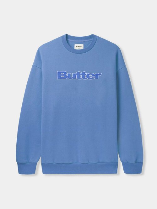 Свитшот Butter Goods Cord Logo Crewneck, размер L, голубой