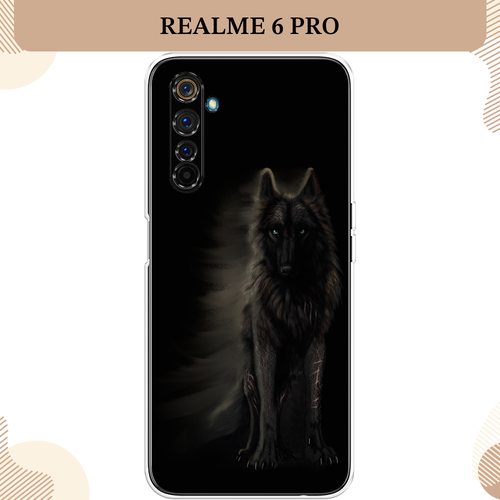 Силиконовый чехол Туманный волк на Realme 6 Pro / Реалми 6 Про силиконовый чехол на realme 6 pro реалми 6 про волк в горах