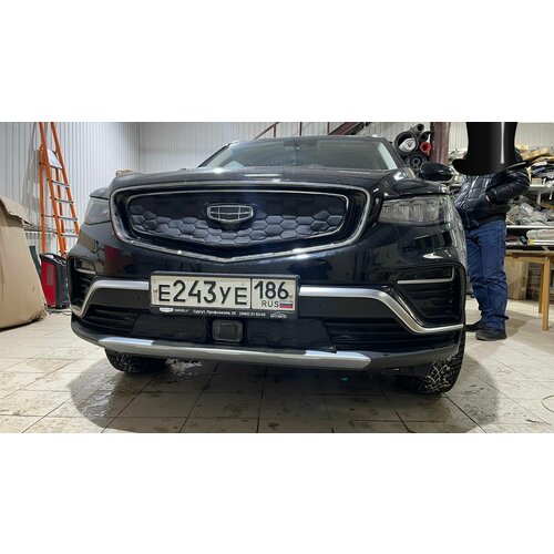 Утеплитель радиатора и бампера для Geely ATLAS PRO 2021 -н. в. Камера Радар 3 детали