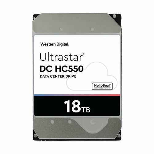 Внутренний HDD диск WD Ultrastar DC HC550 18TB SATA3 35 WUH721818ALE6L4 37840₽