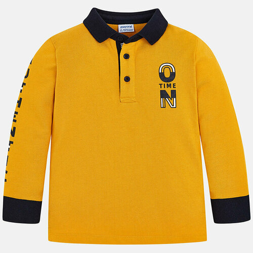 Рубашка Mayoral, размер 98 (3 года), желтый поло mayoral размер 128 желтый