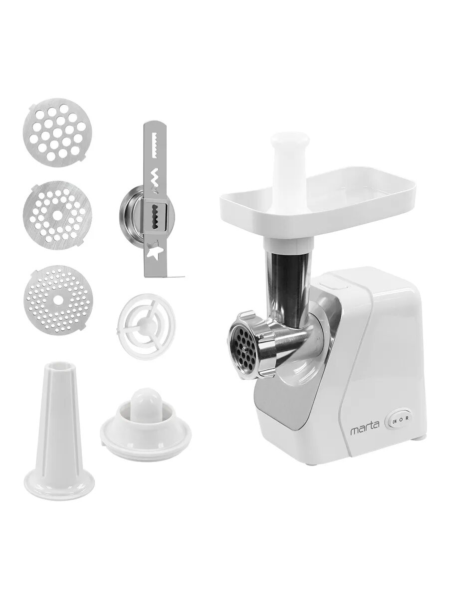 Мясорубка MARTA MT-MG2029B белый жемчуг