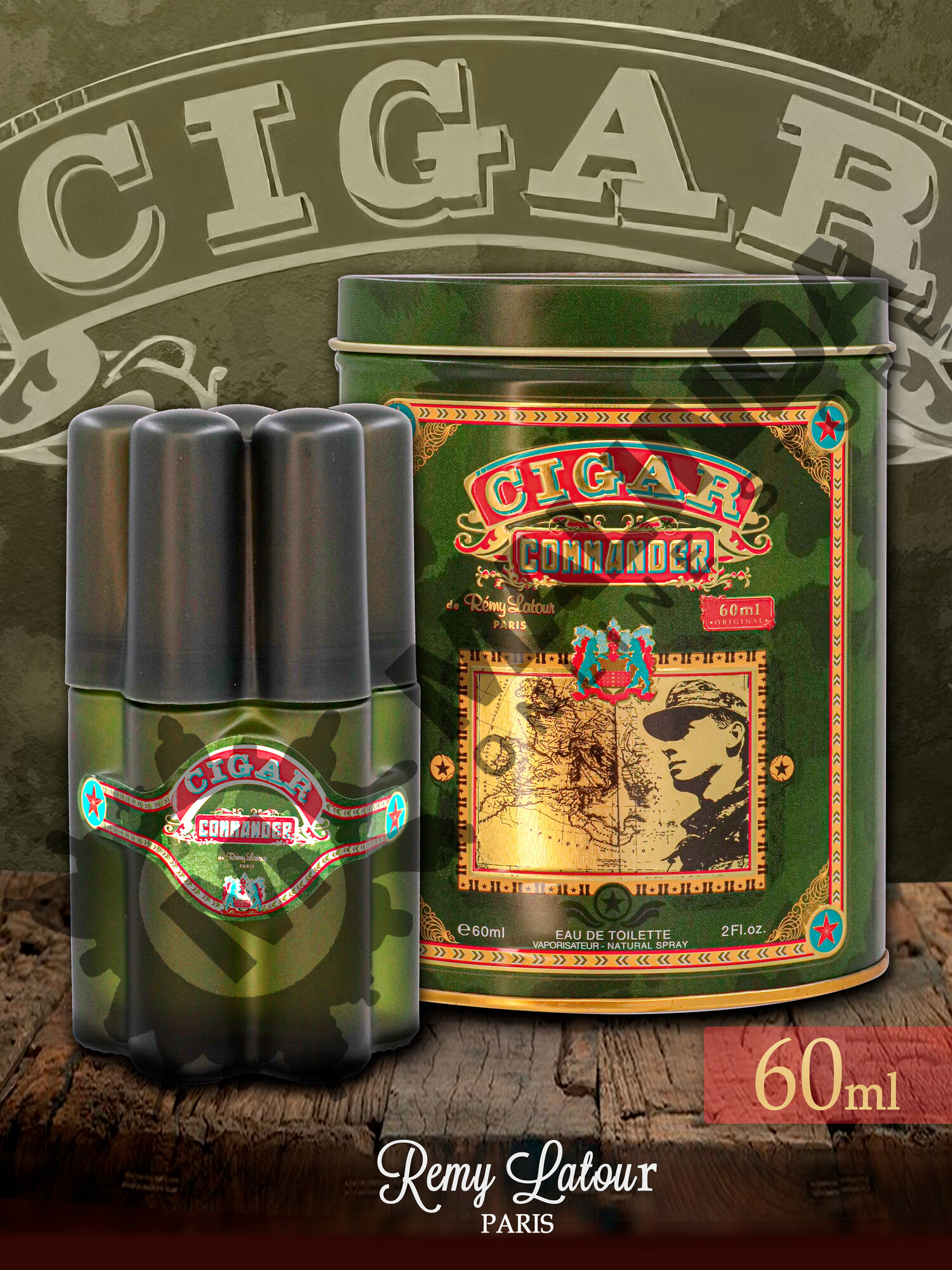 Туалетная вода мужская REMY LATOUR Cigar Commander, объем 60 мл