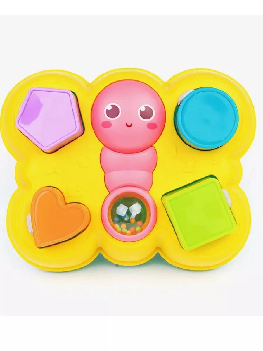 Сортер для малышей логика бабочка, развивающая игрушка, желтый — фото 1