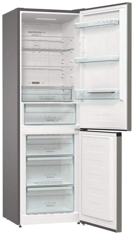 Холодильник Gorenje NRK6192AXL4 нержавеющая сталь, 185 см, зона свежести, NoFrost — фото 1