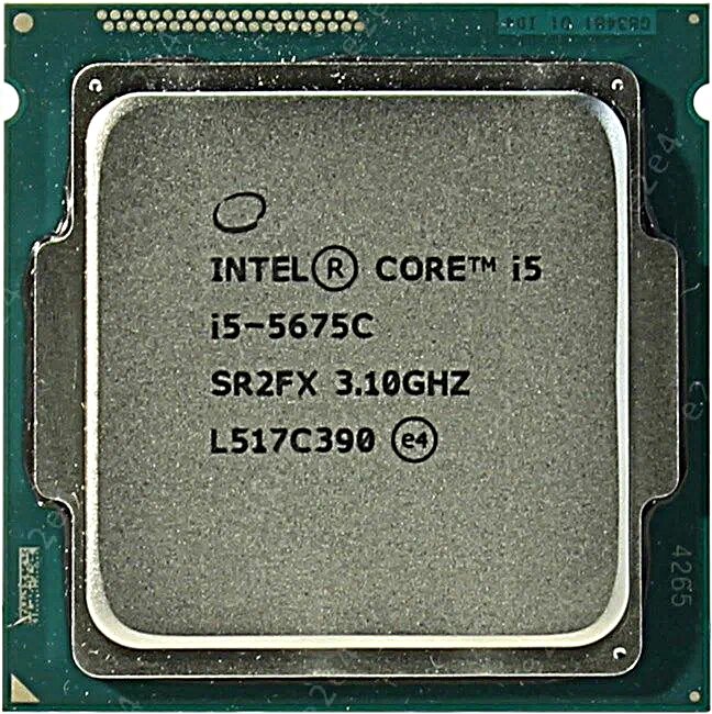 Процессор Intel Core i5-5675C, OEM, 37.5 x 37.5 мм, серебристый, зеленый
