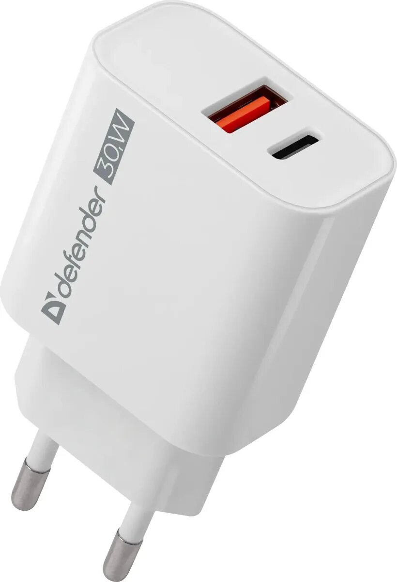 Сетевое зарядное устройство DEFENDER (83674) UPA-130 USB-C/PD30W+USB-A/QC3.0