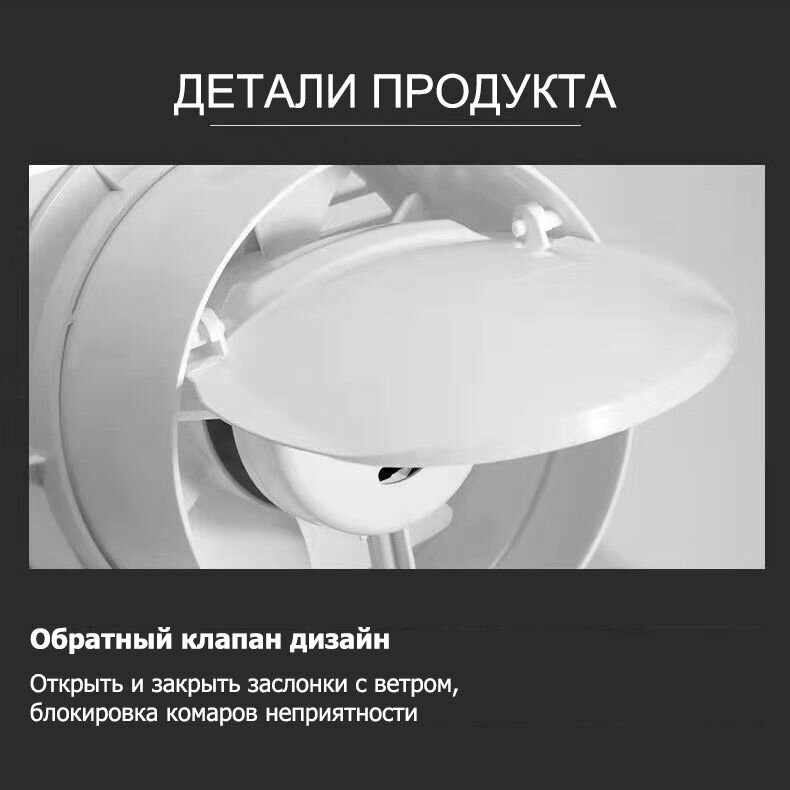 8-дюймовый настенный вытяжной вентилятор, объем воздуха 252 м /час, вытяжной вентилятор для ванной комнаты, пластиковый корпус, антимоскитный, белый
