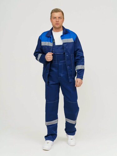 Изображение товара Рабочий костюм спецодежда мужская с полукомбинезоном спецовка 52-54/158-164