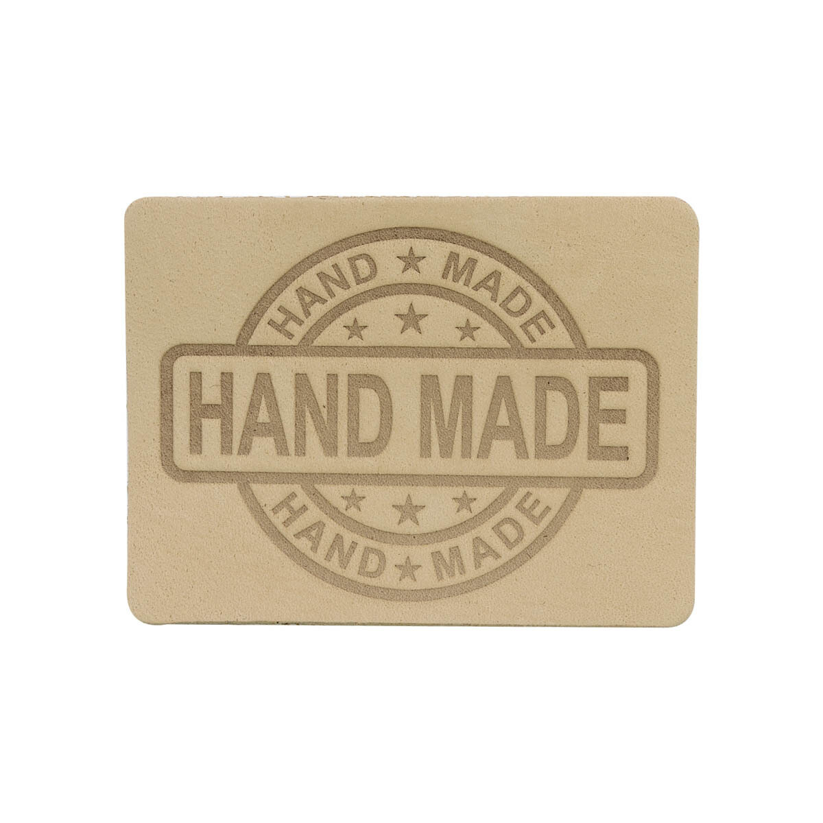 38 Термоаппликация из кожи Hand Made 7*5,25см, 100% кожа (41 бежевый)