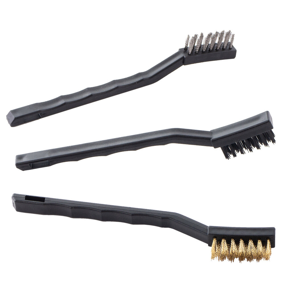 Щетки 180 мм в наборе 3 шт. (стальная, латунная, нейлоновая), бренд DolleX, артикул - BRM-180