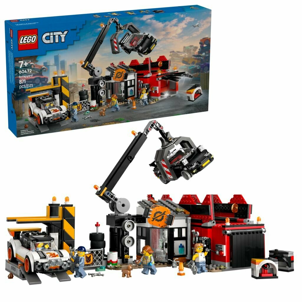 Конструктор LEGO City Станция утилизации Автомобилей 60472, 871 деталей, от 7 лет