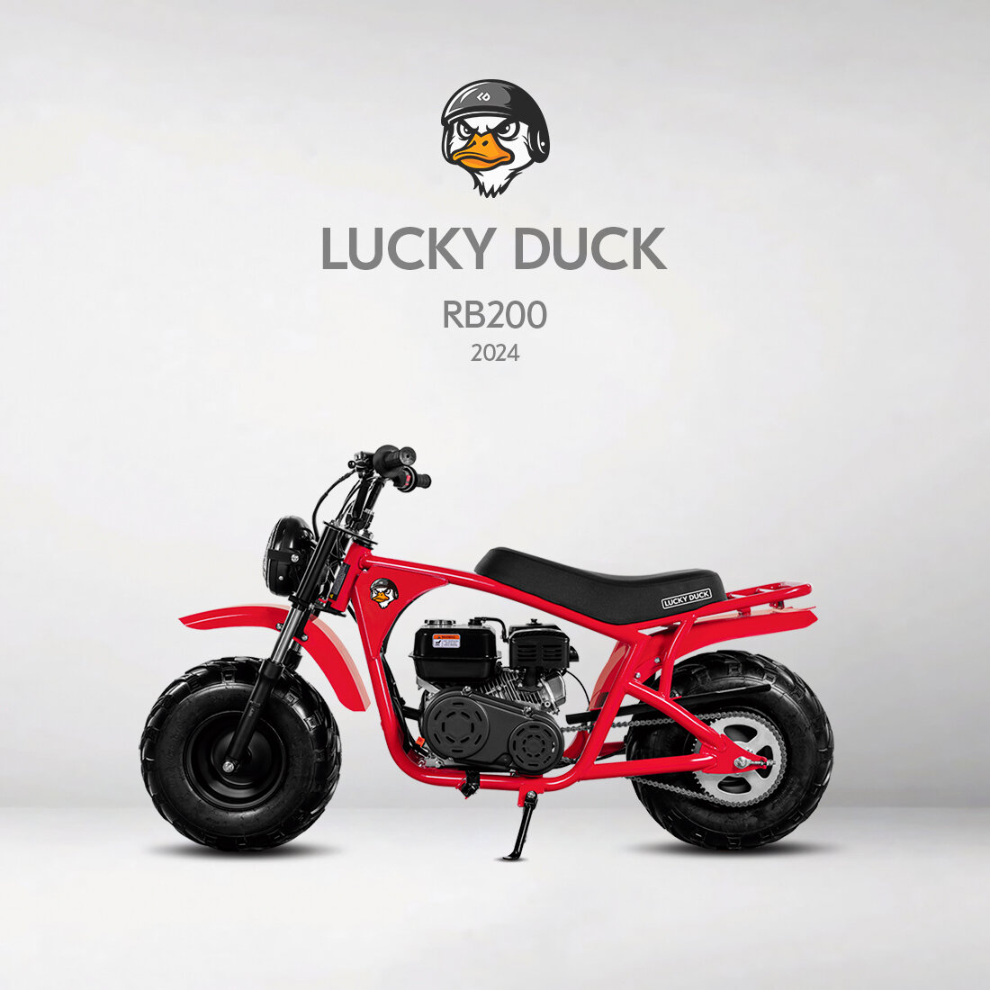 Минибайк Lucky Duck Ranger RB200, 196см³, автоматическая трансмиссия, дисковый тормоз, красный