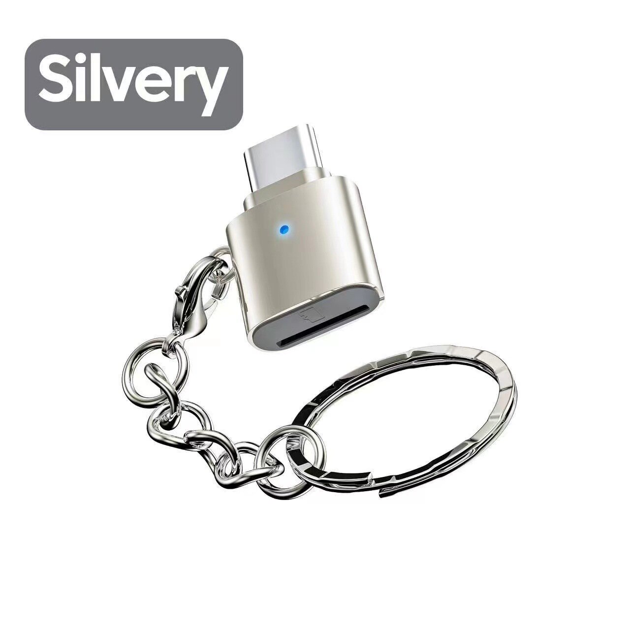 Кардридер Yikanglong, для карт MicroSD/TF, USB 2.0, цинковый сплав, цвет шампанского