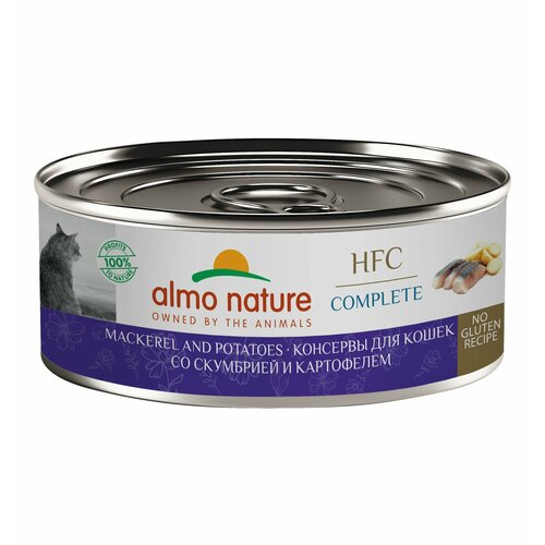 Almo Nature HFC Complete Скумбрия и Картофель для кошек и котят 6шт*100гр