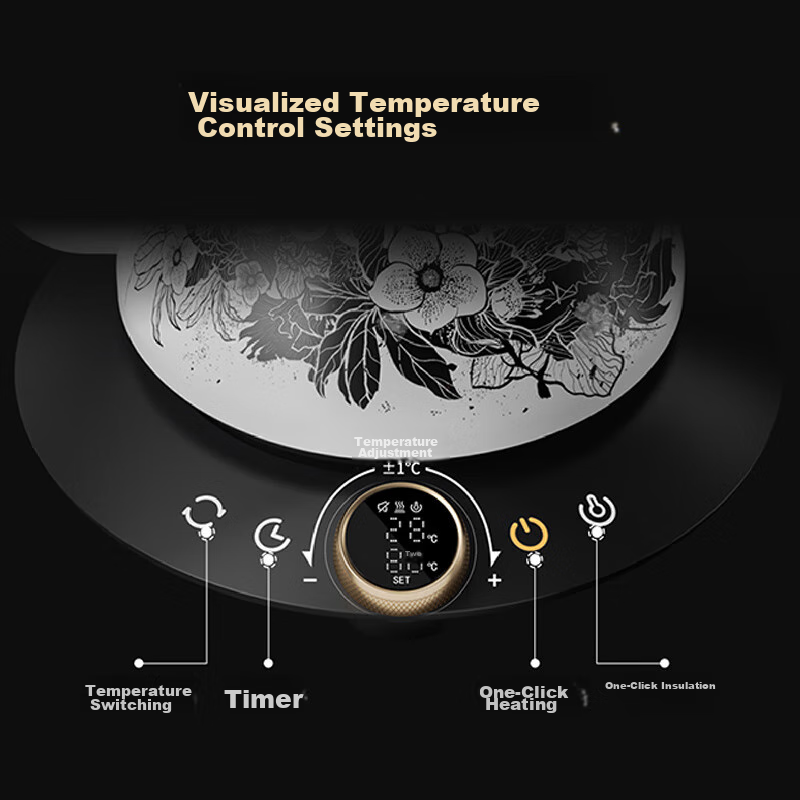 COCINARE [National Subsidy] Coffee Pour-Over Kettle C Pot, Pour-Over Coffee Kettle, Coffee Temperature Control Kettle Pour-Over Coffee Machine Electric Kettle, M9 Artistic Model, Sheng Ru Xia Hua, 0.9L