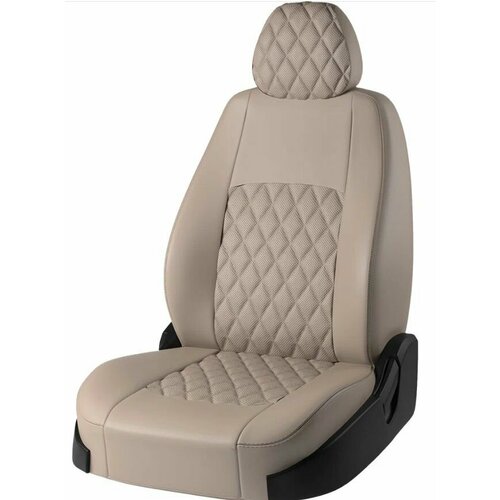 Чехлы на сиденья Haval M6 (2021-) LordAutoFasion Турин ромб бежевый, экокожа
