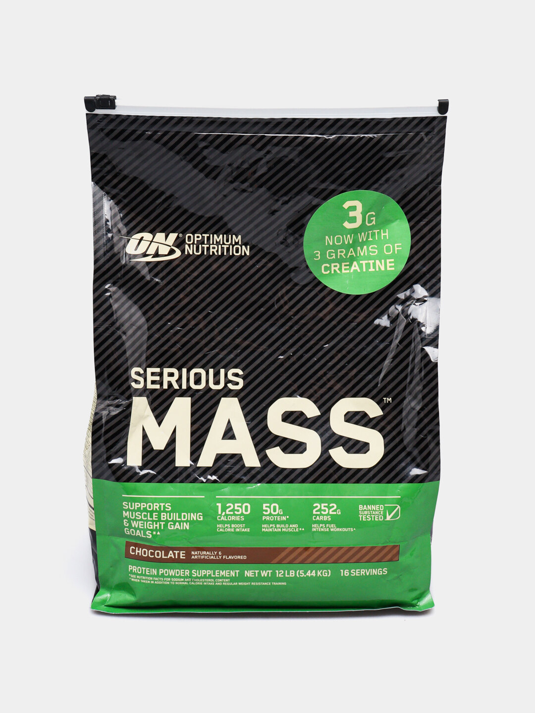 Гейнер Serious Mass Optimum Nutrition 5,4 кг, Для Набора Массы , Шоколад — фото 1