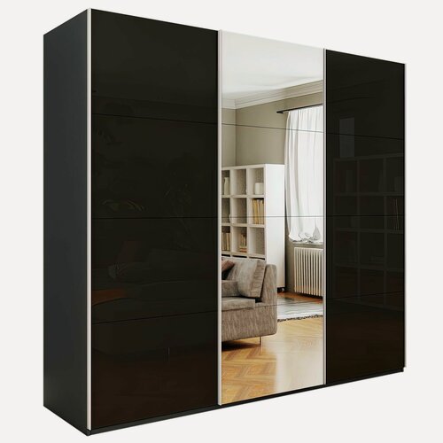 Изображение товара Шкаф-купе Эста 3-х дверный ДСП/Зеркало 240х66х240, Е1, Серый диамант