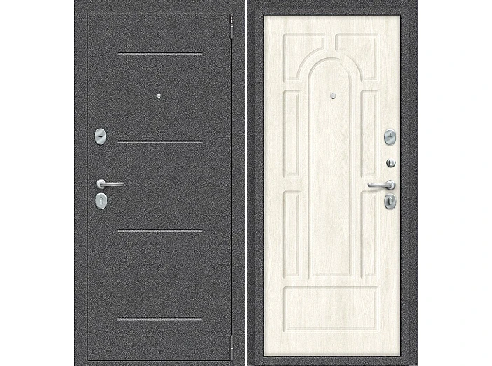 Входная Дверь el’PORTA (Portika) Porta R-2 Антик Серебро 980х2050мм Левое Открывание / Эльпорта Портик 0219-0043.