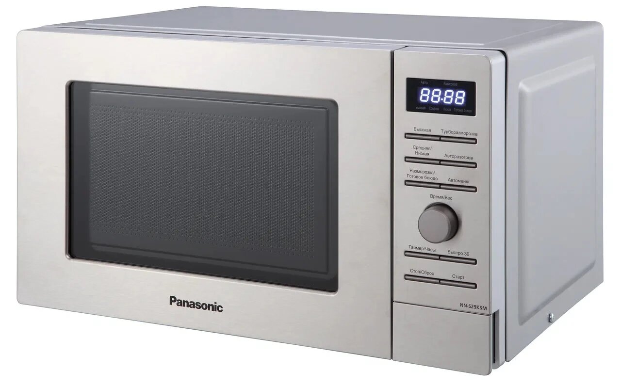 Микроволновая печь Panasonic NN-S29KSMZPE, серебристая, 20л, 1250Вт