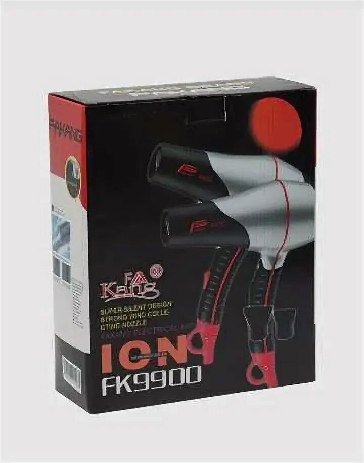Фен Ion FK9900, профессиональный, с концентратором, диффузором — фото 1