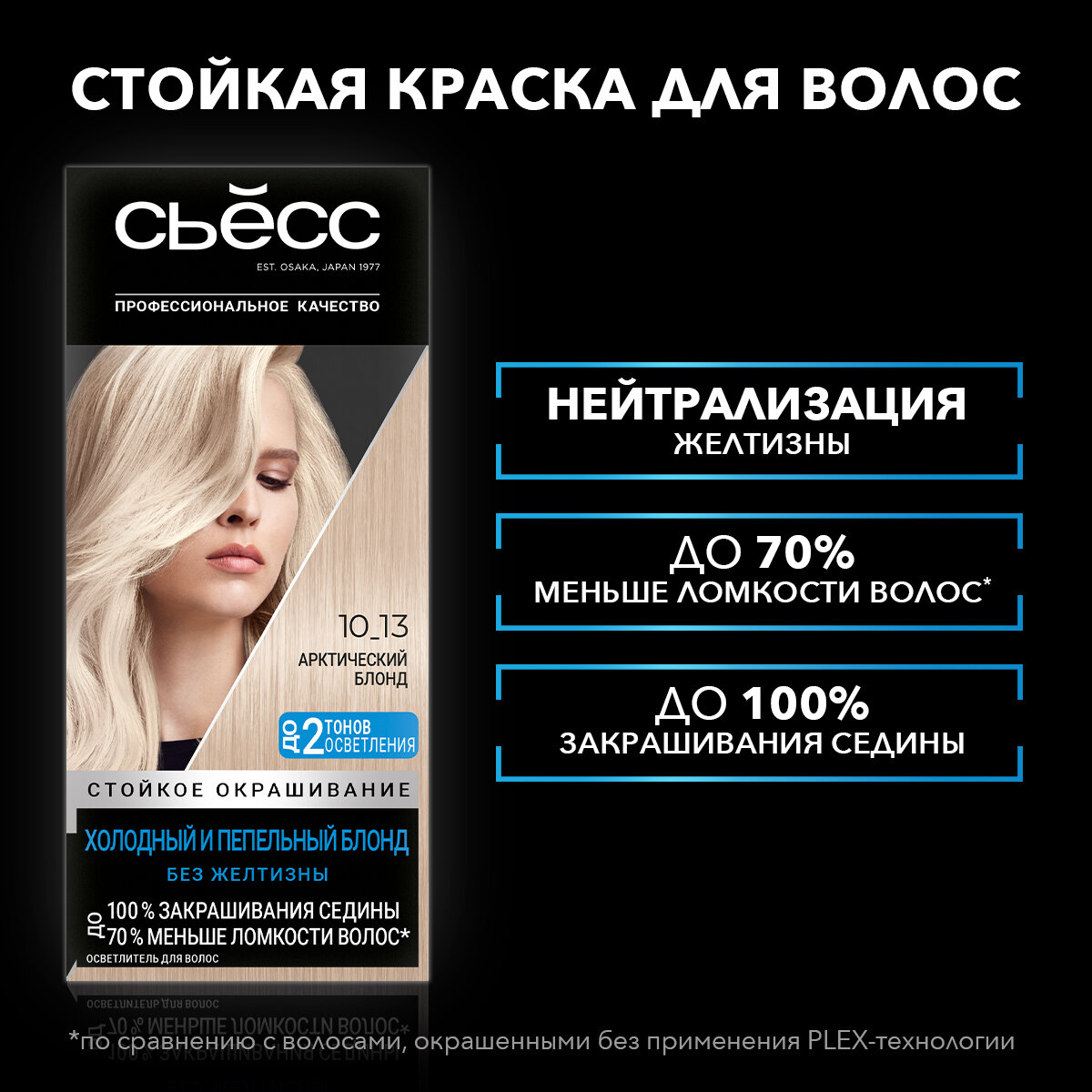 СЬЁСС Стойкая крем-краска для волос Color 10-13 Арктический блонд, 115 мл — купить в интернет-магазине по низкой цене на Яндекс Маркете
