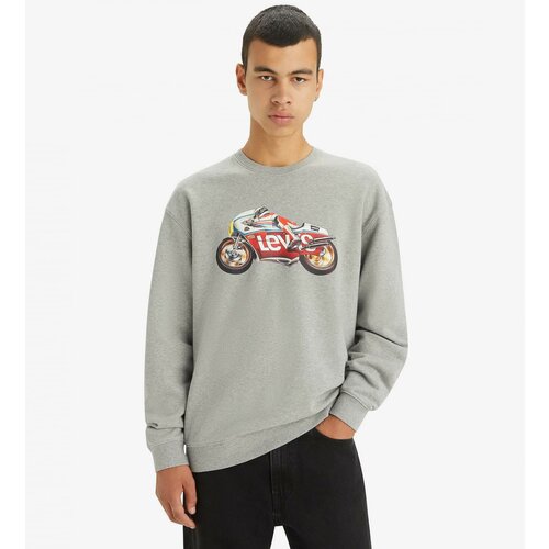 Свитшот Levi's Relaxed Fit Graphic Crewneck Sweatshirt, размер S, серый