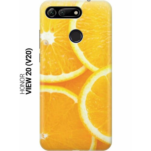 Ультратонкий силиконовый чехол-накладка для Honor View 20 (V20) с принтом Апельсины ультратонкий силиконовый чехол накладка transparent для honor view 20 v20 с 3d принтом fox queen